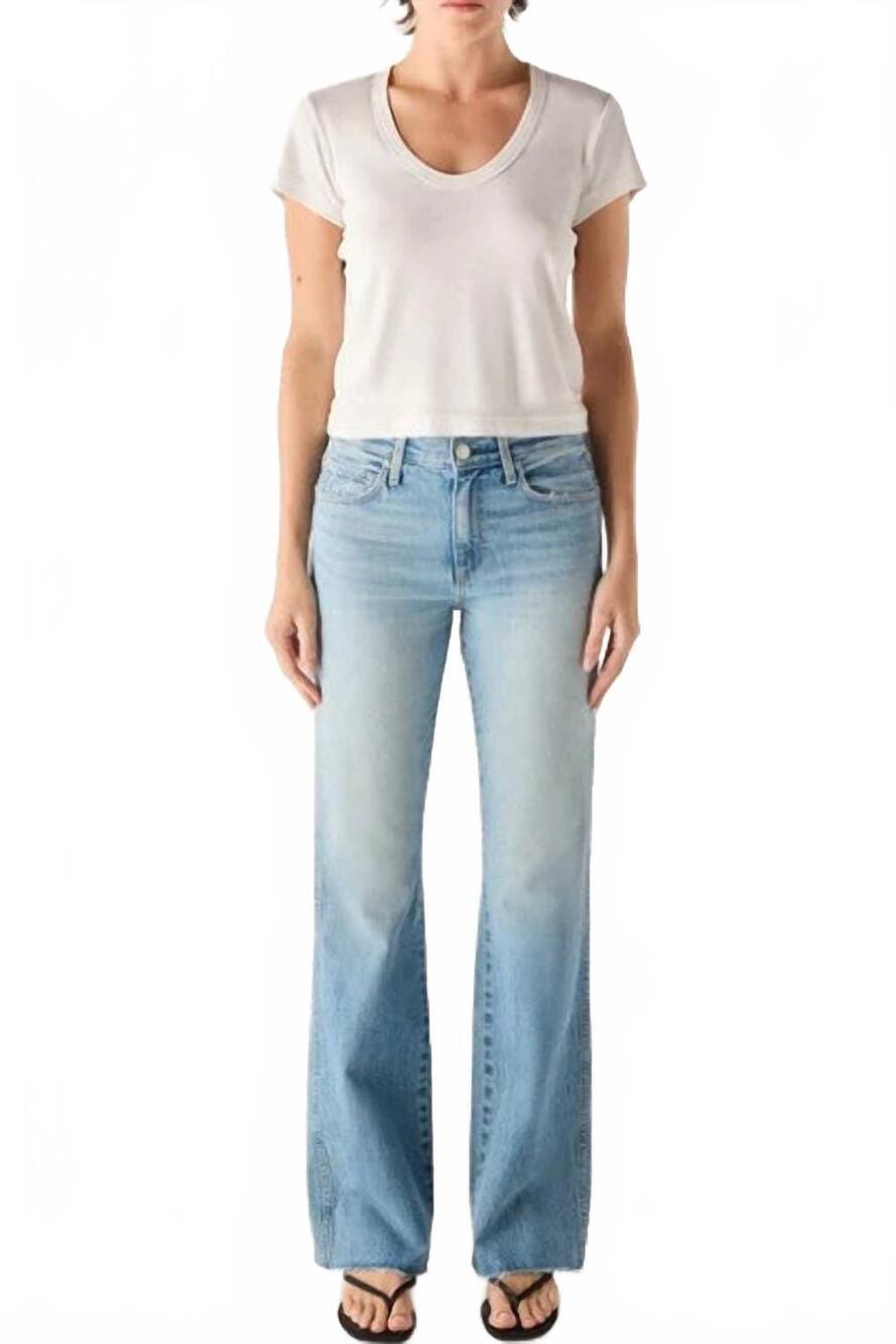 NEW AMO DENIM marcenia mid rise slouchy bootcut jean in hush